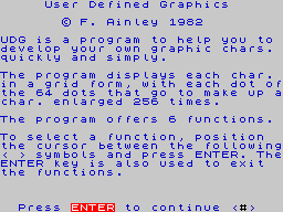 User Defined Graphics