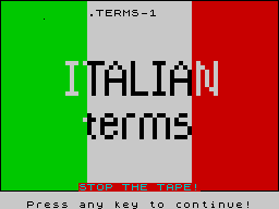 Italian Terms 1