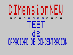 Test de Capacidad de Concentracion