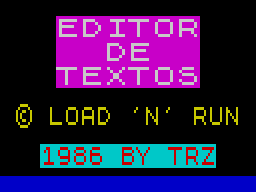 Editor de Textos (Load'N'Run)