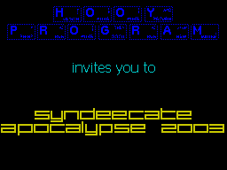 Syndeecate Apocalypse 2003 Invitation