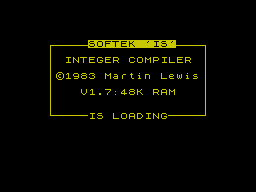 Softek 'IS' Integer Compiler  v:1.7 48k