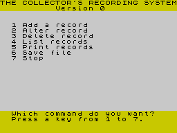 Collector's Recording System