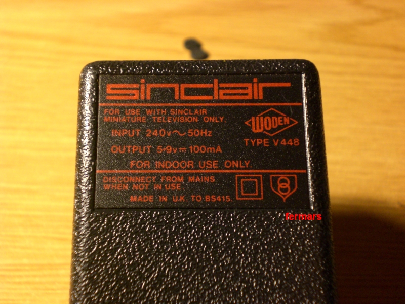 Sinclair FTV1 power supply