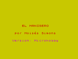 EL MANISERO (Microhobby n. 157)
